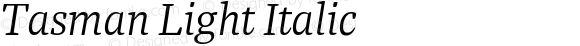 Tasman Light Italic