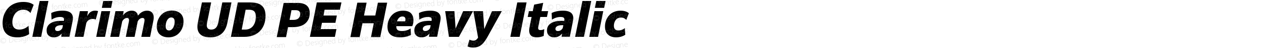 ClarimoUDPE-HeavyItalic