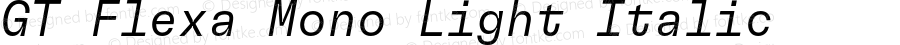 GT Flexa Mono Light Italic