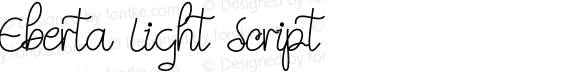 Eberta Light Script