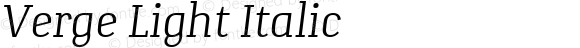 Verge Light Italic