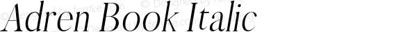 Adren Book Italic