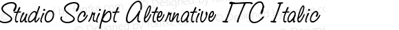 Studio Script Alternative ITC Italic Version 1.00