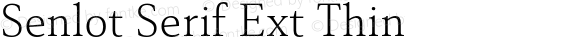 Senlot Serif Ext Thin