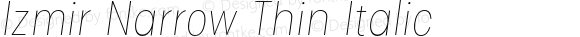 IzmirNarrow-ThinItalic