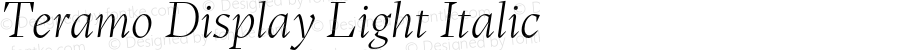 Teramo Display Light Italic