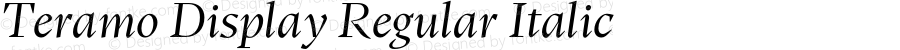 Teramo Display Regular Italic