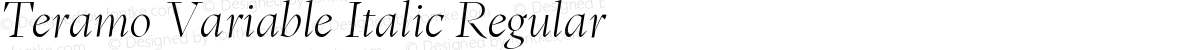 Teramo Variable Italic Regular