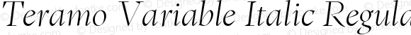 Teramo Variable Italic Regular