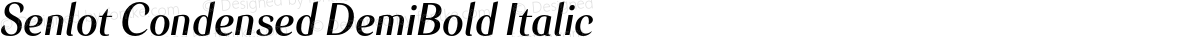 Senlot Condensed DemiBold Italic
