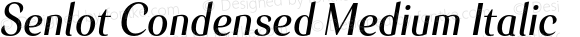 Senlot Condensed Medium Italic
