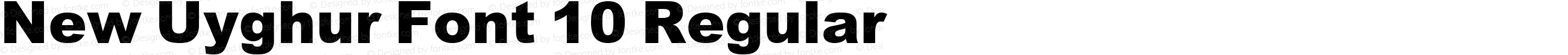 New Uyghur Font 10 Regular