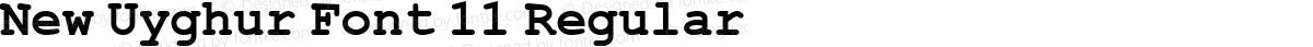 New Uyghur Font 11 Regular