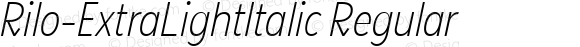 Rilo-ExtraLightItalic Regular