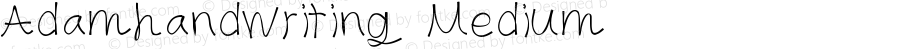 Adamhandwriting Medium