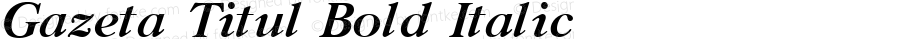 Gazeta Titul Bold Italic