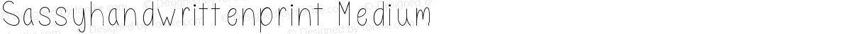 Sassyhandwrittenprint Medium
