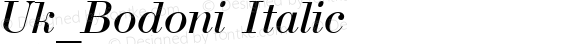 Uk_Bodoni Italic