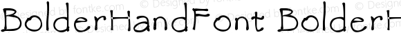 BolderHandFont BolderHandFont