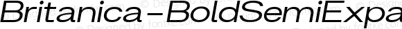 Britanica Bold Semi Expanded Italic