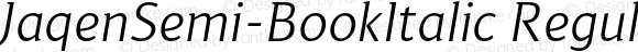 JaqenSemi-BookItalic Regular