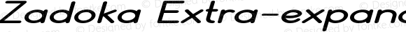 Zadoka Extra-expanded Italic