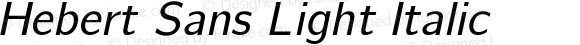 Hebert Sans Light Italic