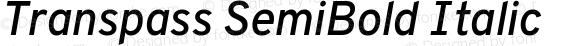 Transpass SemiBold Italic