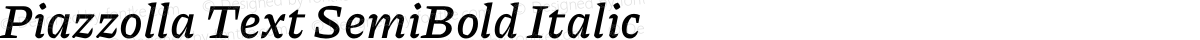 Piazzolla Text SemiBold Italic