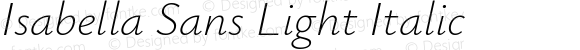 Isabella Sans Light Italic