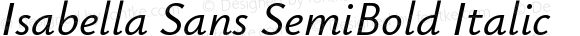 Isabella Sans SemiBold Italic