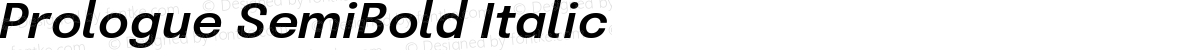 Prologue SemiBold Italic
