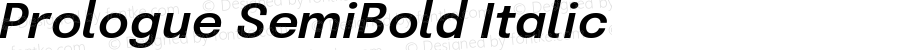 Prologue SemiBold Italic