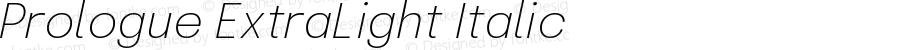 Prologue ExtraLight Italic