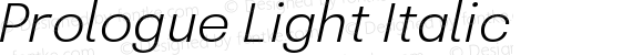 Prologue Light Italic