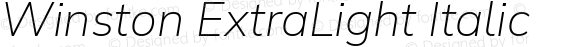 Winston ExtraLight Italic