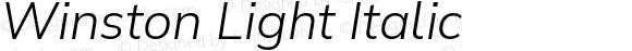 Winston Light Italic