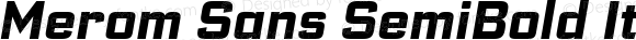 Merom Sans SemiBold Italic