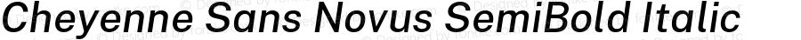 Cheyenne Sans Novus SemiBold Italic