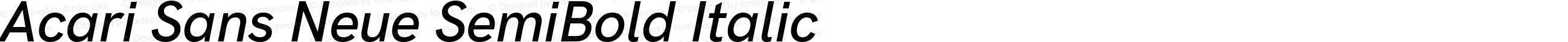Acari Sans Neue SemiBold Italic
