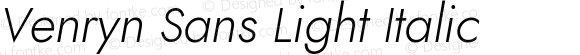 Venryn Sans Light Italic