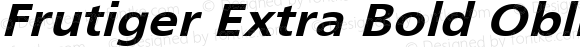 Frutiger Extra Bold Oblique