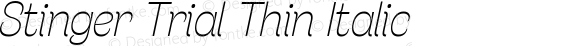 Stinger Trial Thin Italic