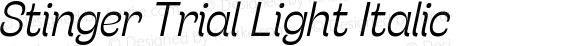 Stinger Trial Light Italic