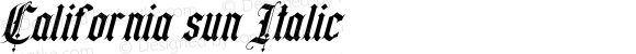 California sun Italic