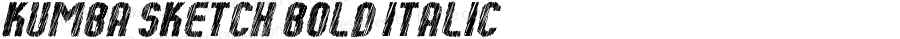 Kumba Sketch Bold Italic