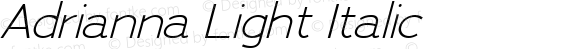 Adrianna Light Italic