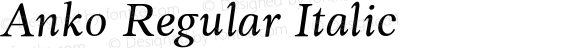 Anko Regular Italic