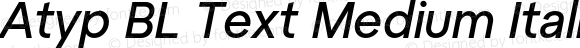 Atyp BL Text Medium Italic