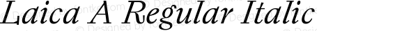 Laica A Regular Italic